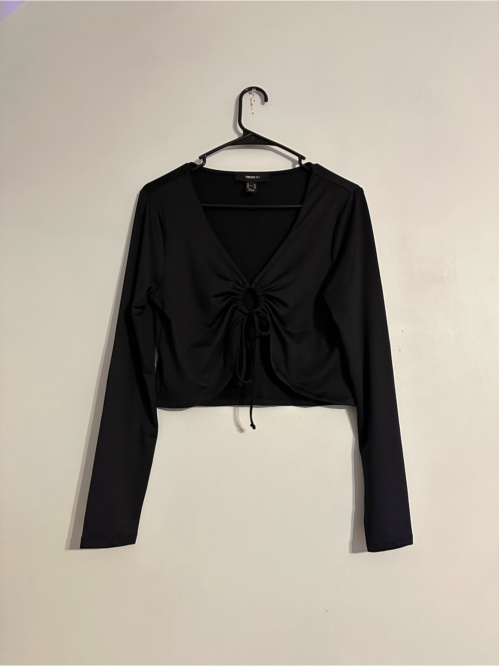 Forever 21+ Womens Black Long Sleeve Top Size 0X